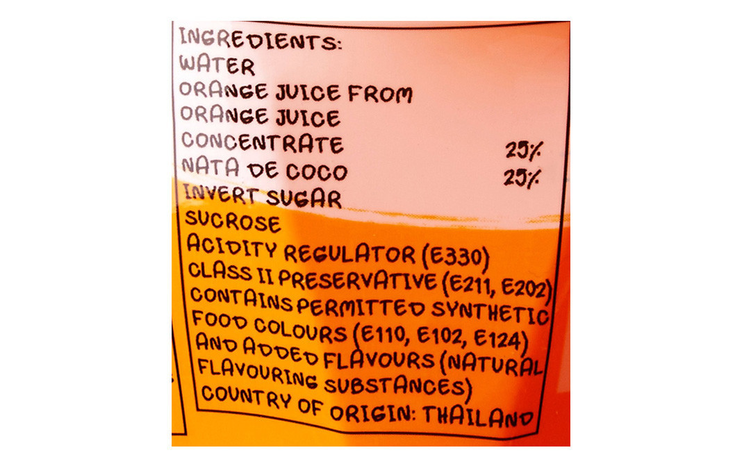 Mogu Mogu Orange Juice With Nata De Coco - Reviews, Nutrition, Ingredients, Benefits