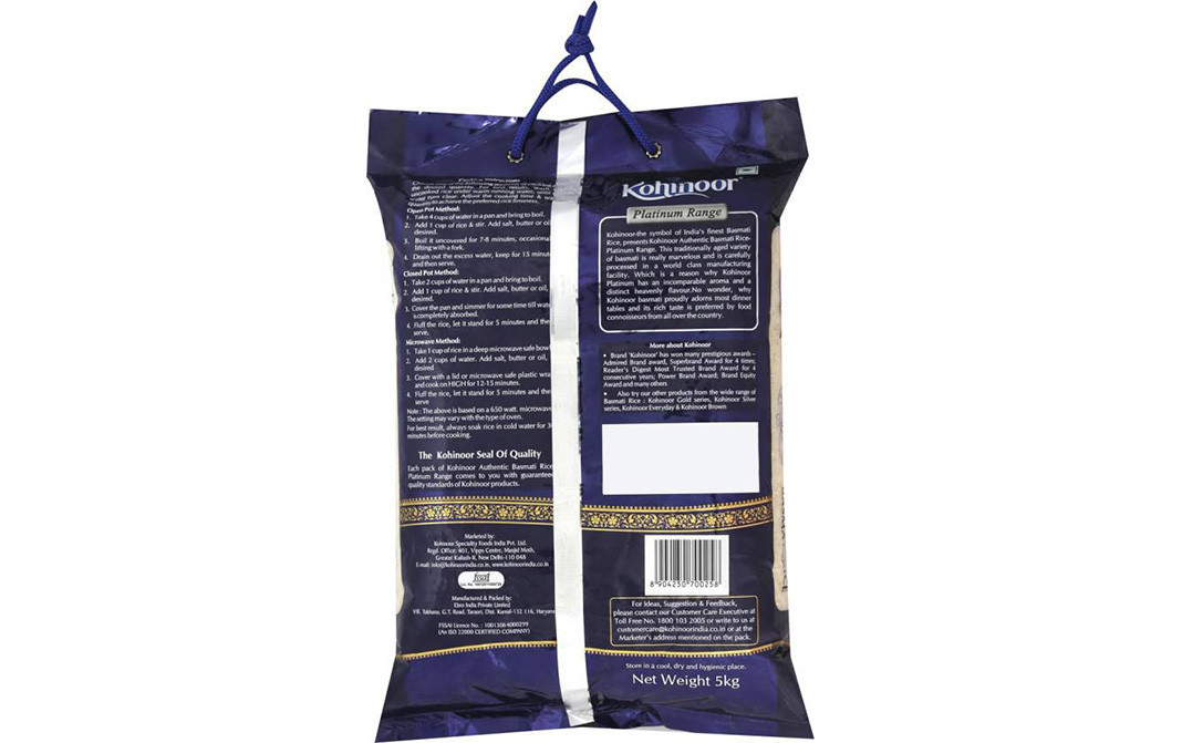 Kohinoor Authentic Basmati Rice - Reviews | Ingredients ...