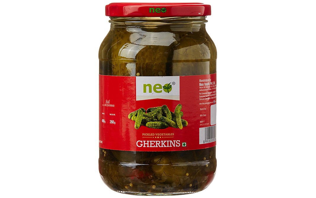 Neo Gherkins - Pickled Vegetables    Glass Jar  480 grams