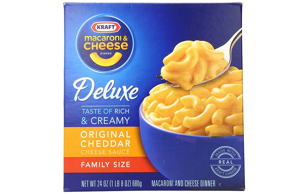 Kraft Macaroni Cheese Dinner, Deluxe Original Cheddar (Family Size) Box 680  grams - GoToChef