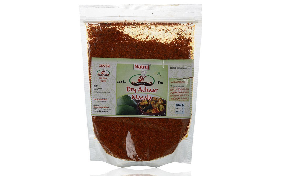 Natraj Dry Achaar Masala Pack 200 grams - Reviews | Nutrition ...