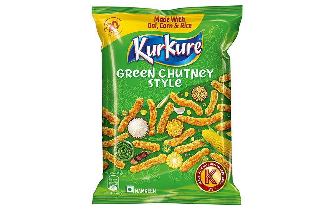 kurkure green chutney style pack 82 grams reviews nutrition ingredients benefits recipes gotochef kurkure green chutney style pack 82