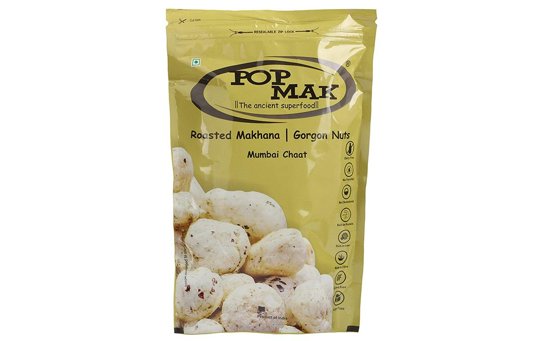 Pop Mak Roasted Makhana Gorgon Nuts Mumbai Chaat Pack 90 Grams