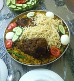 Koozi (Meat, Rice, Noodle and Egg) Arabian Dish