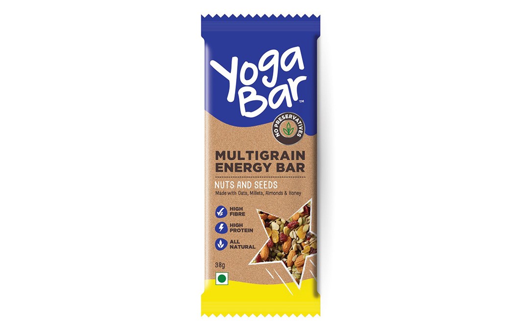 Yoga Bar Multigrain Energy Bar Nuts and Seeds Pack 38 grams - Reviews ...