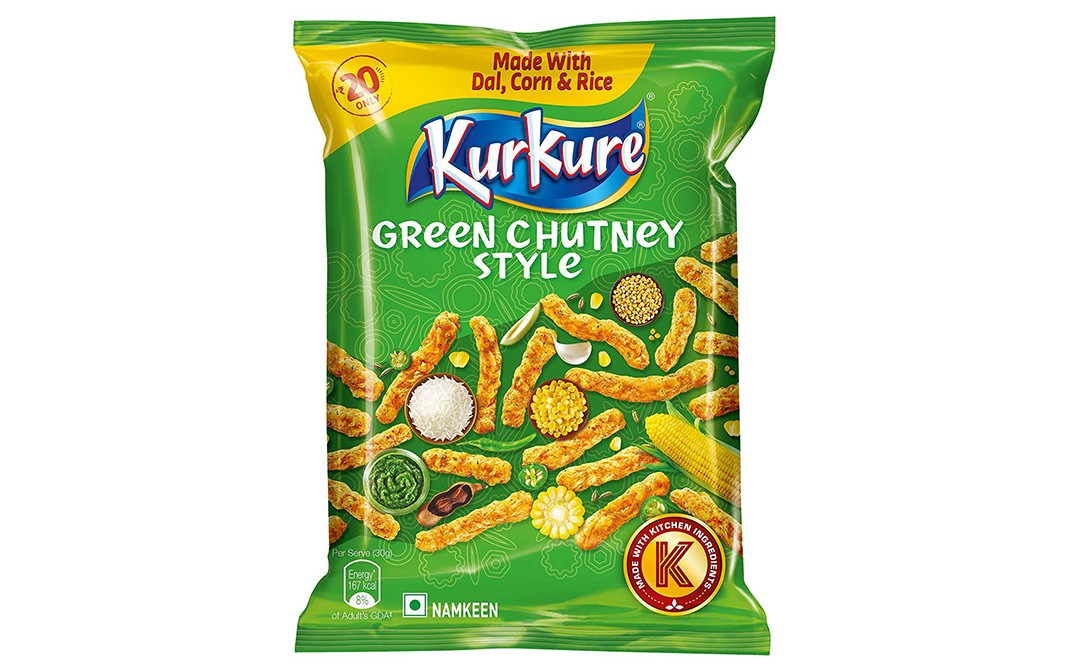 Kurkure Green Chutney Style Pack 82 grams - Reviews | Nutrition ...