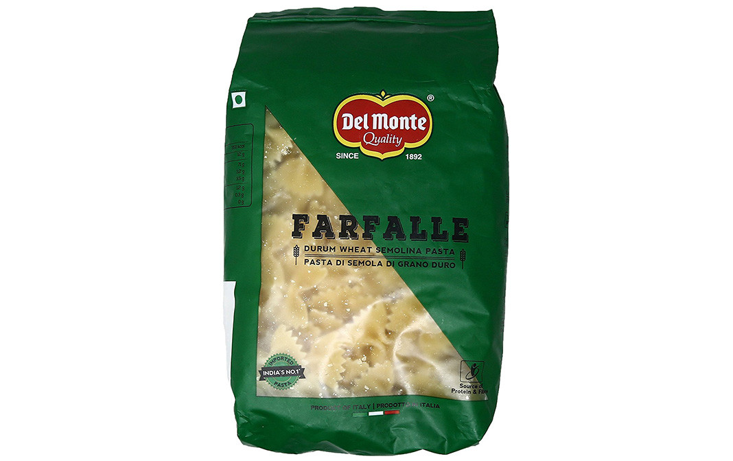 Del Monte Farfalle Durum Wheat Semolina Pasta Pack 500 grams - Reviews |  Nutrition | Ingredients | Benefits | Recipes - GoToChef