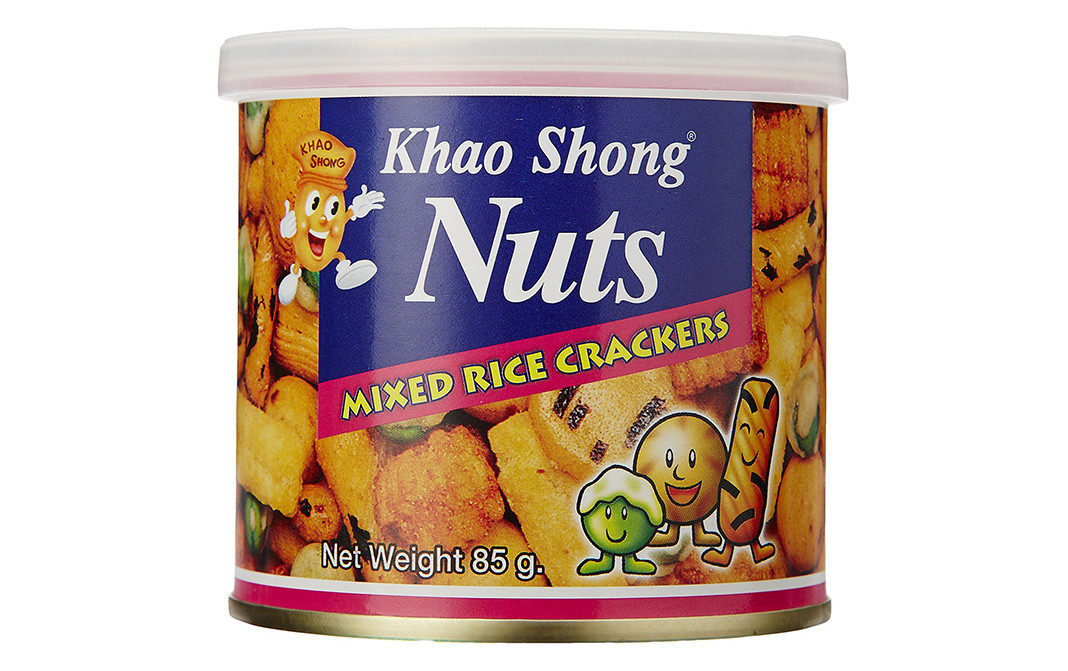 Khao Shong Nuts Mixed Rice Crackers Plastic Container 85 grams ...