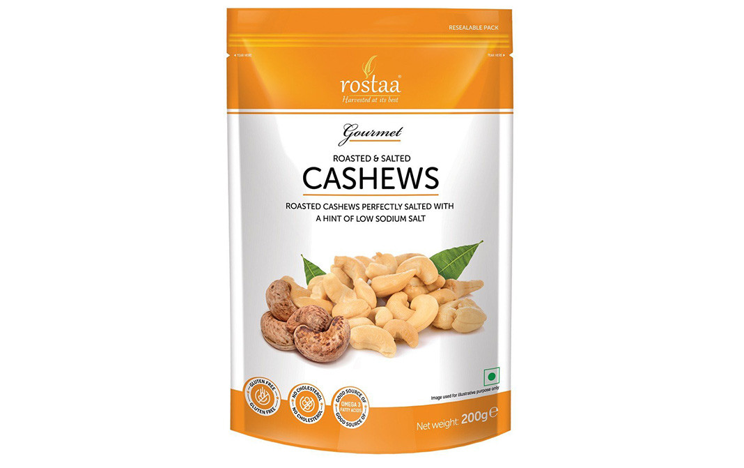 Rostaa Roasted & Salted Cashews Pack 200 grams - Reviews | Nutrition ...