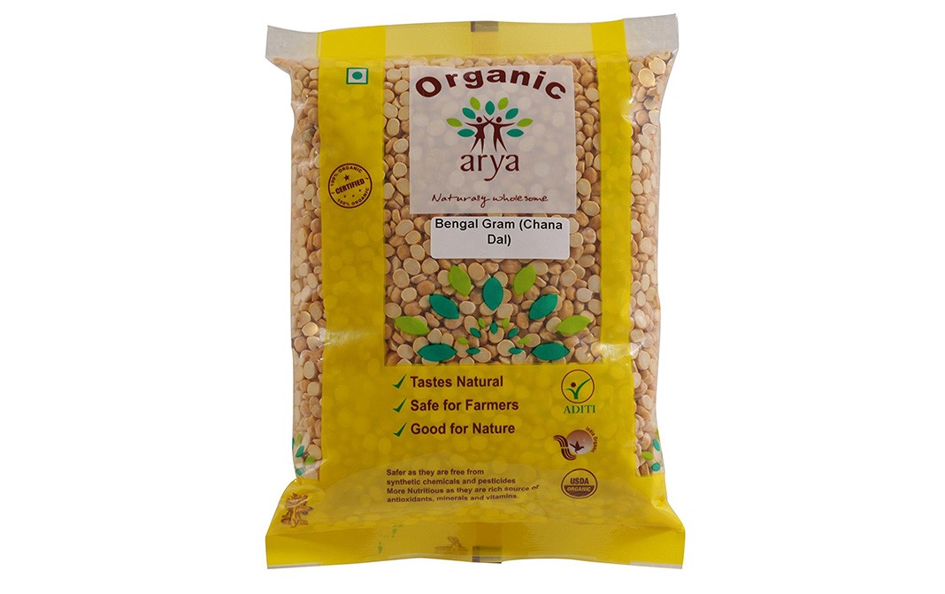 Arya Organic Bengal Gram (Chana Dal) Pack 500 grams - GoToChef