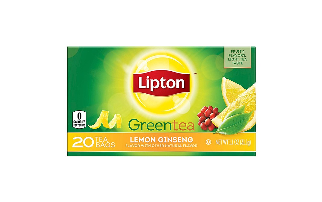 Lipton Lemon Ginseng Green Tea Box 20 pcs - GoToChef