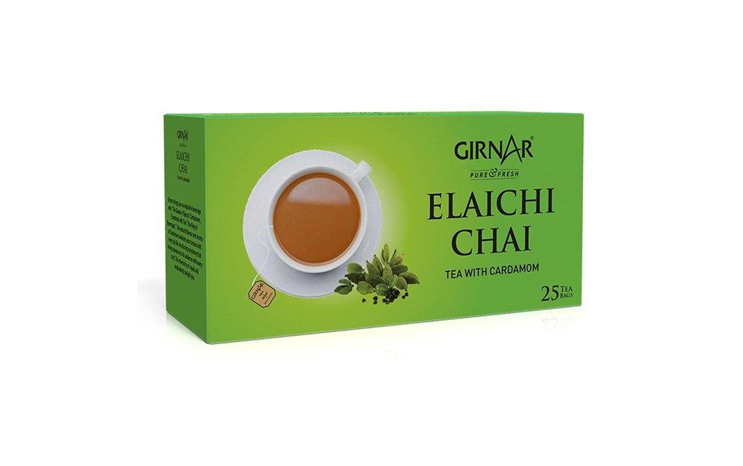 Girnar Elaichi Chai Tea With Cardamom Box 25 pcs - Reviews | Nutrition ...