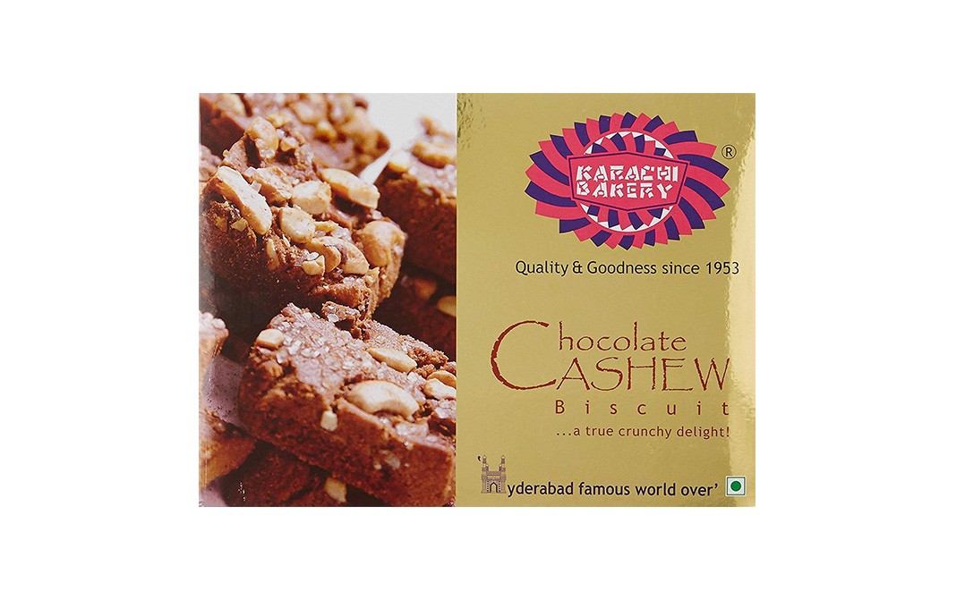 Karachi Bakery Chocolate Cashew Biscuit Box 400 grams - GoToChef