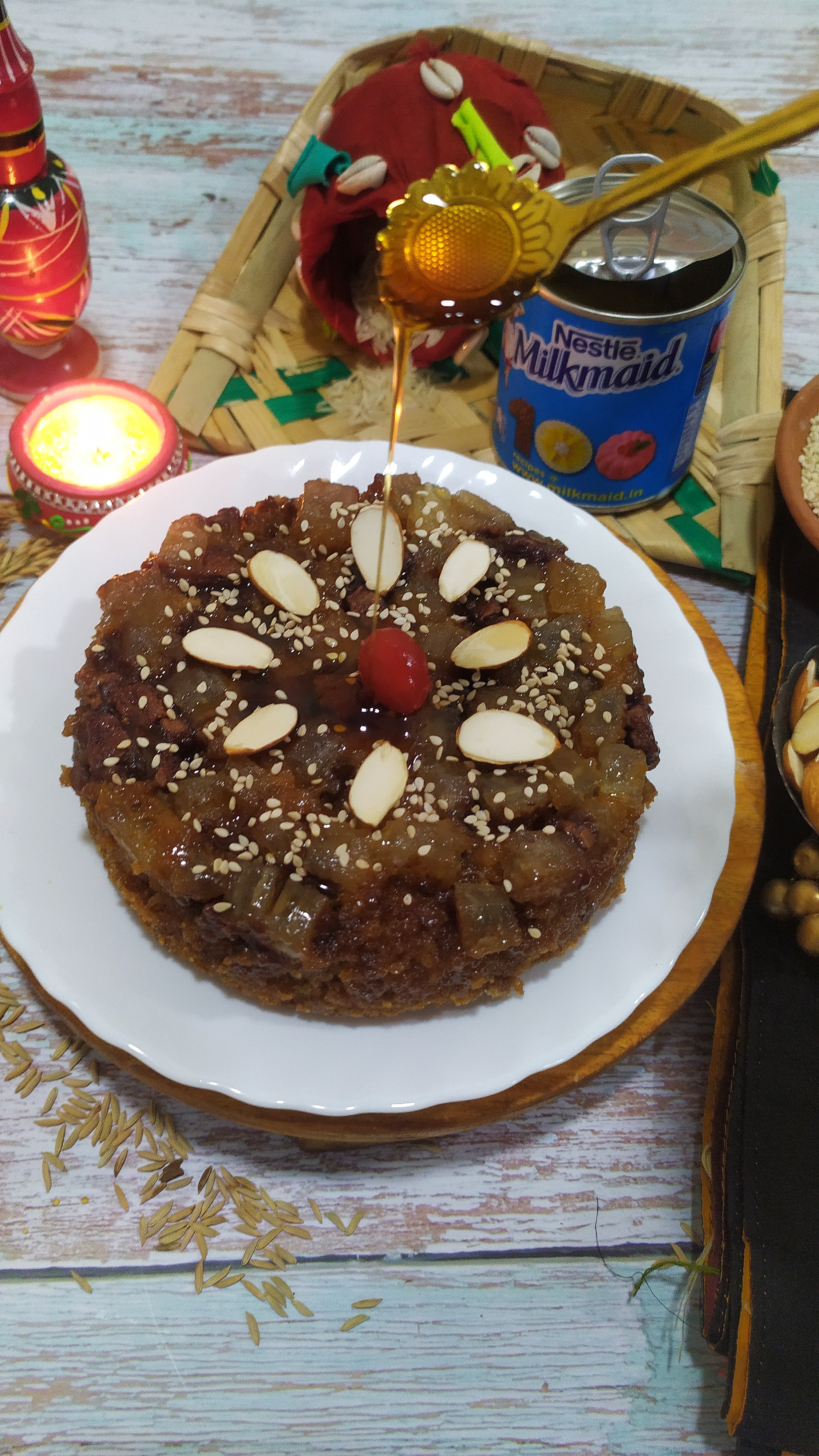 Eggless Atta Cake: Gur, Ginger Cake With Whole Wheat